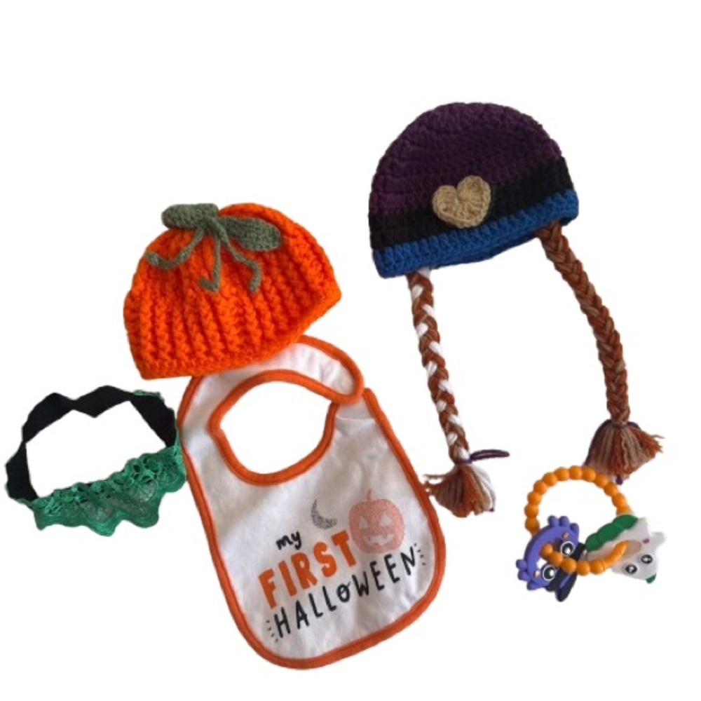 Baby Accessory Set Orange and Purple